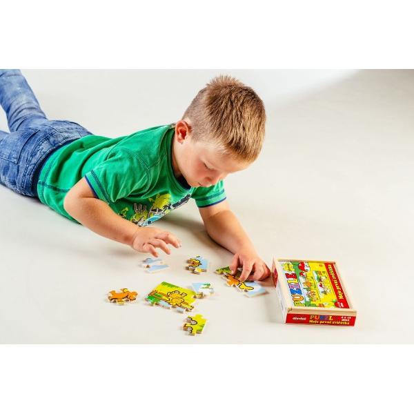 Puzzle dřevěné Moje první zvířátka 4x12 dílků 20x14x3, 5cm v dřevěné krabičce (obrázek 10)