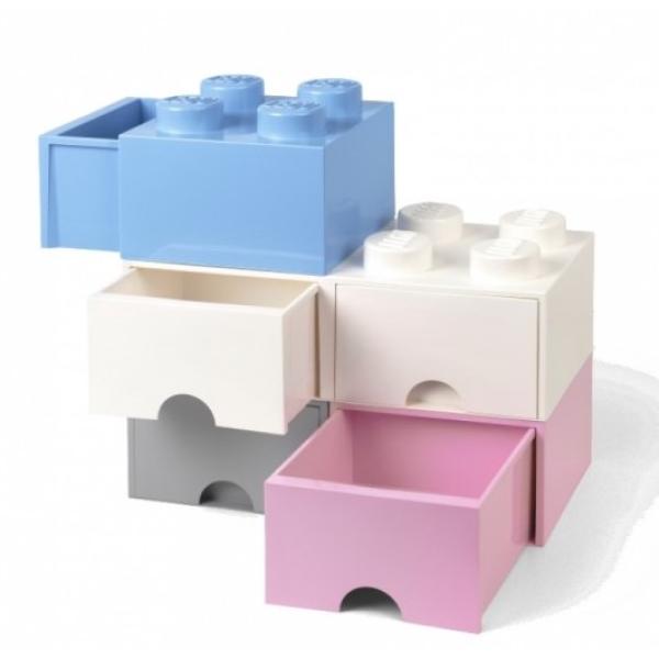 LEGO® úložný box 8 – se zásuvkami světle růžová 250 x 500 x 180 mm