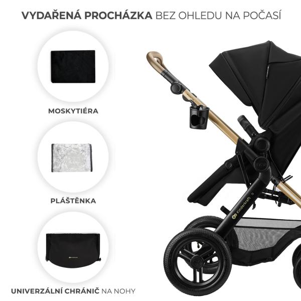 KINDERKRAFT Kočárek kombinovaný 3v1 Moov 2 XL Air Black (obrázek 4)