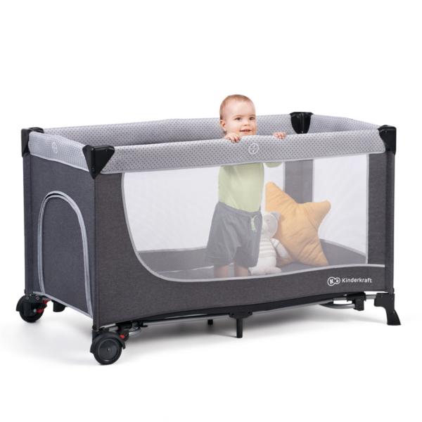 KINDERKRAFT Postýlka cestovní Leody doplňky Leody Grey (obrázek 8)