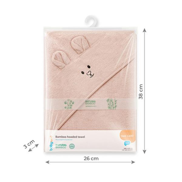 BABYONO Osuška bambusová Super Soft Pink 100×100 cm