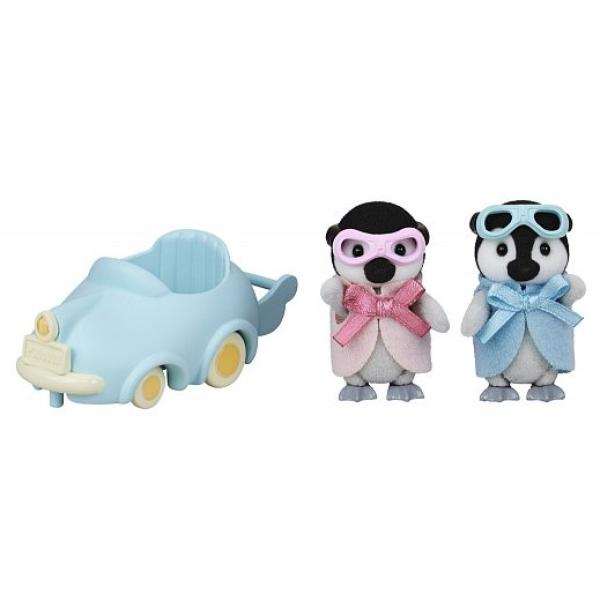 Sylvanian Families Baby tučňáci dvojčata s autíčkem