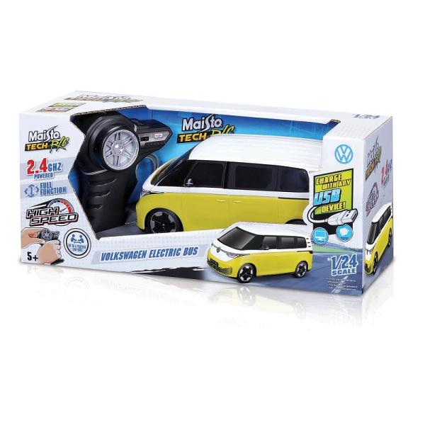 Maisto RC - 1:24 RC Premium - Volkswagen Electric Bus, žlutý, 2,4 GHz, USB (obrázek 3)