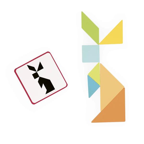 Janod Origami Tangram s předlohami 25 ks karet série Montessori (obrázek 6)