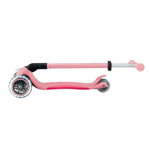 Globber dětská skládací koloběžka Elite Lights Pastel Pink (obrázek 11)
