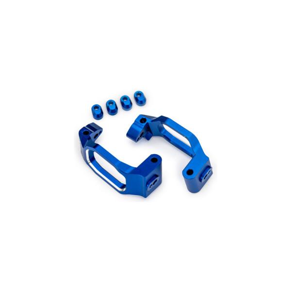 Traxxas závěs těhlice hliníkový modře eloxovaný (pár)
