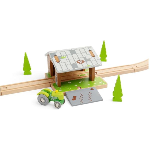 Bigjigs Rail Stodola na kolejích