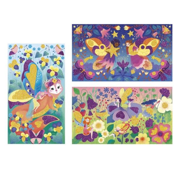 Janod Atelier Midi Kreativní sada Štrasové kamínky nalepování Magické víly