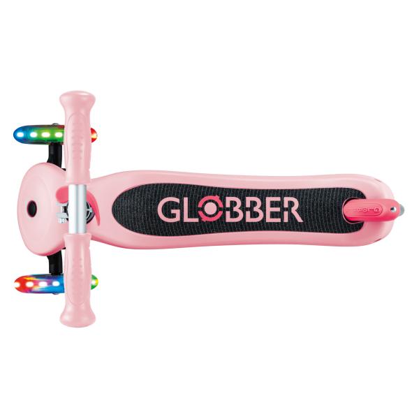 Globber dětská tříkolová koloběžka - Primo Lights V2 - Svítící Kolečka - Pastel Pink (obrázek 8)