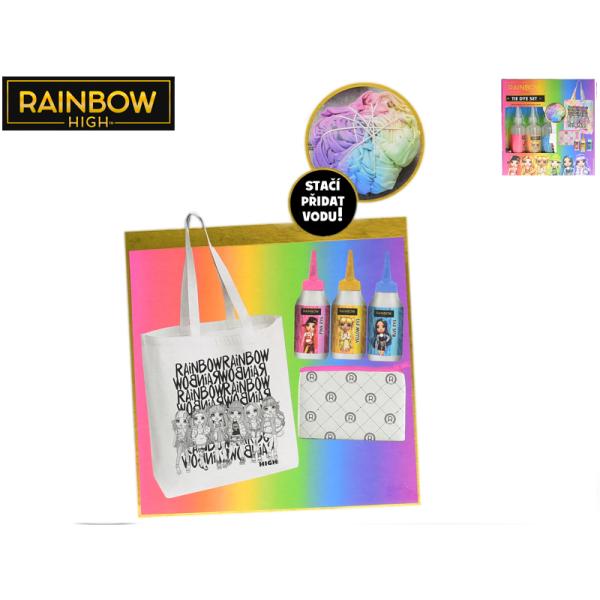 Rainbow High plátěná taška 25x30cm s batikovací sadou 3 barvy