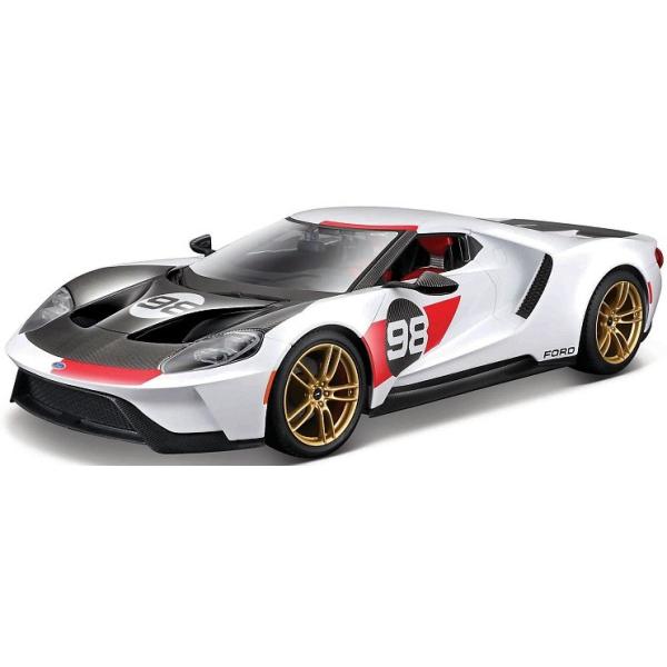Maisto - 2021 Ford GT Heritage, biely, 1:18