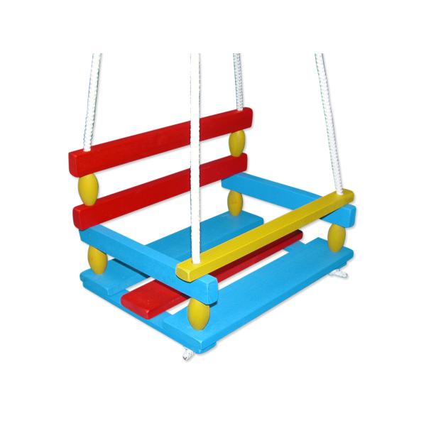 Hojdačka drevená farebná