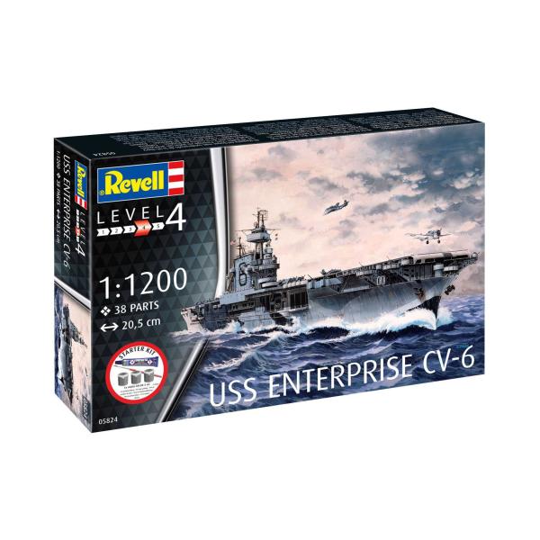 Starter Kit loď 75824 - USS Enterprise CV-6 (1:1200)