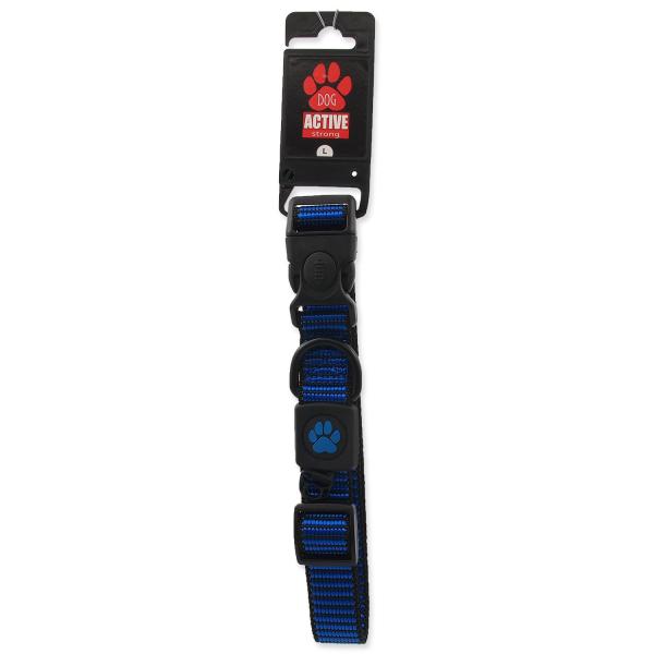 Obojek Active Dog Strong L modrý 2,5×45-68cm