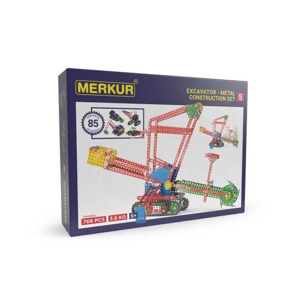 Merkur 5 stavebnica, 768 dielov, 80 modelov