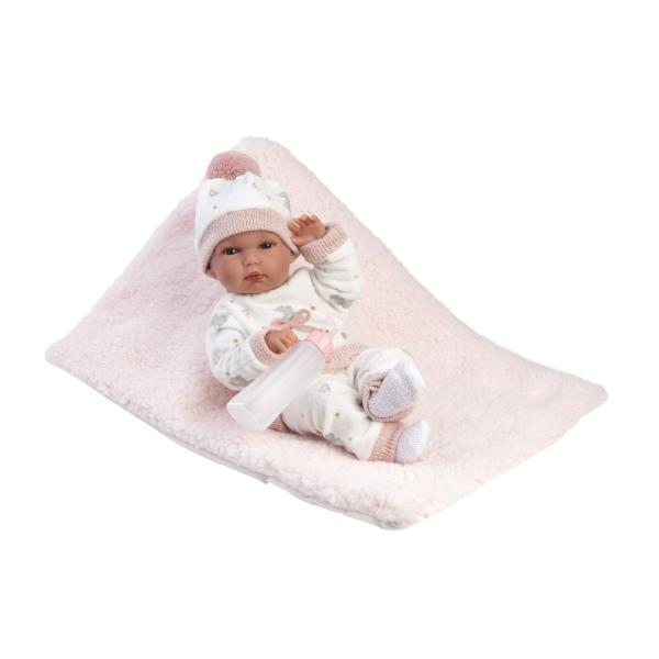 Llorens 63510 NEW BORN HOLČIČKA - realistická panenka miminko s celovinylovým tělem