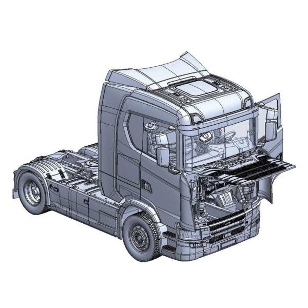 Model Kit truck 3971 - Scania S770 4x2 Normální Střecha "Šedá Kabina" (1:24) (obrázek 8)