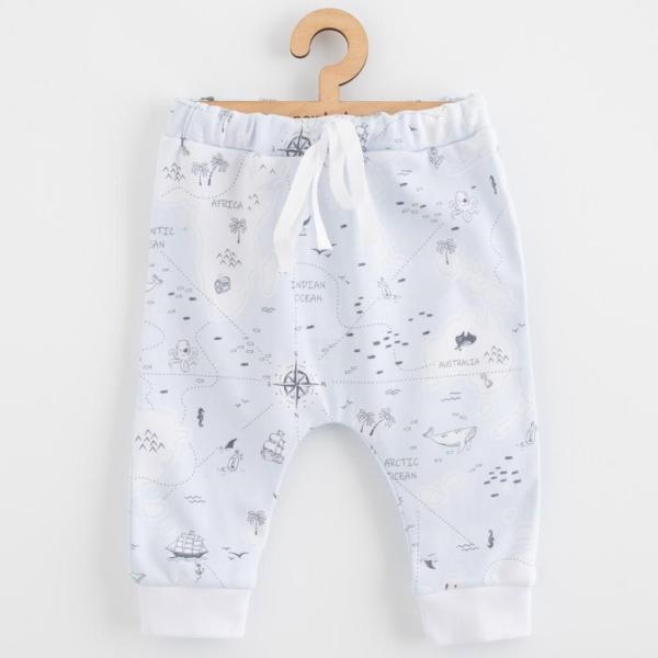 Detské bavlnené nohavice Jogger New Baby For Babies ocean 74 (6-9m)