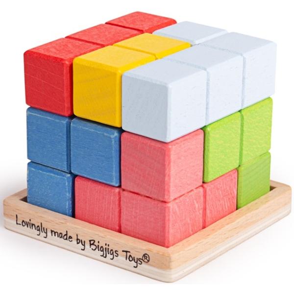 Bigjigs Toys Drevená skladacia kocka