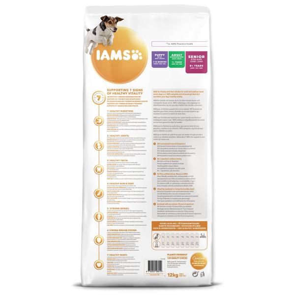 IAMS Dog Senior Small & Medium Chicken 12kg