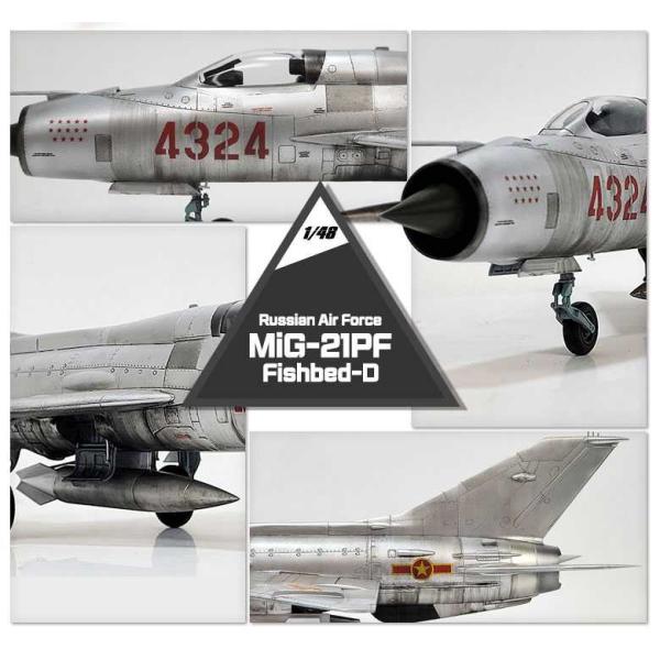Model Kit letadlo 12320 - Ruské letectvo MiG-21PF Fishbed-D (1:48) (obrázek 4)