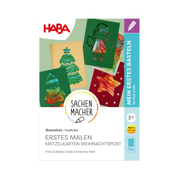Haba Kreatívna sada Prvé čmáracie kartičky Vianočná pošta