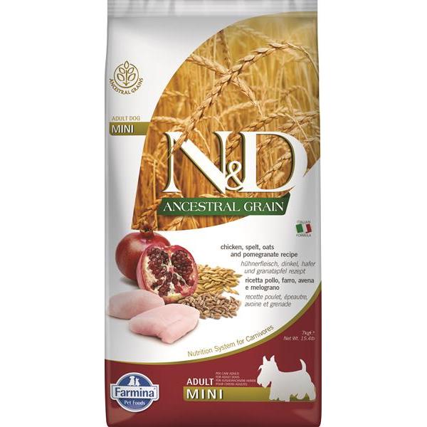 ND Dog LG Adult Mini 7kg kurča, zrná, jablko