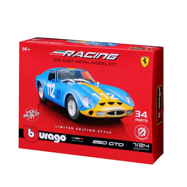 Bburago 1:24 Ferrari Racing Model KIT - kit GTO 250 Blu