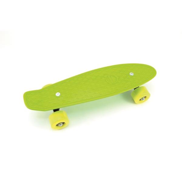 Skateboard - pennyboard 43cm, nosnosť 60kg plastovej osi, zelená, žltá kolesá