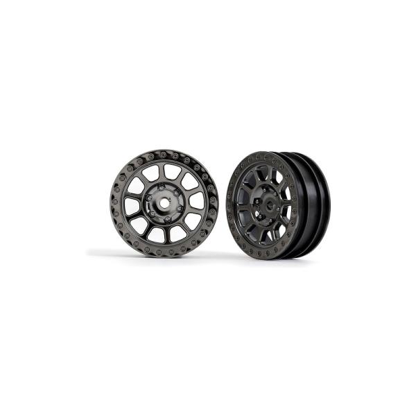 Traxxas Scheibe 2,2" Schwarz Verchromt (2) (Vorne)-image