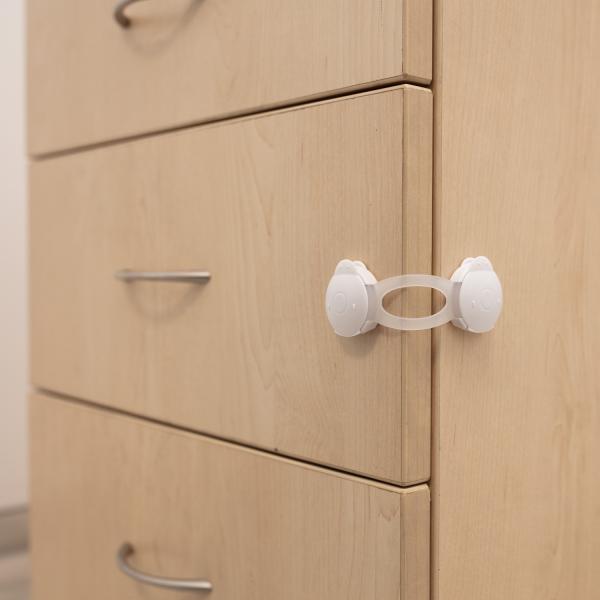 Mini zámek skříněk ohebný 2ks, white