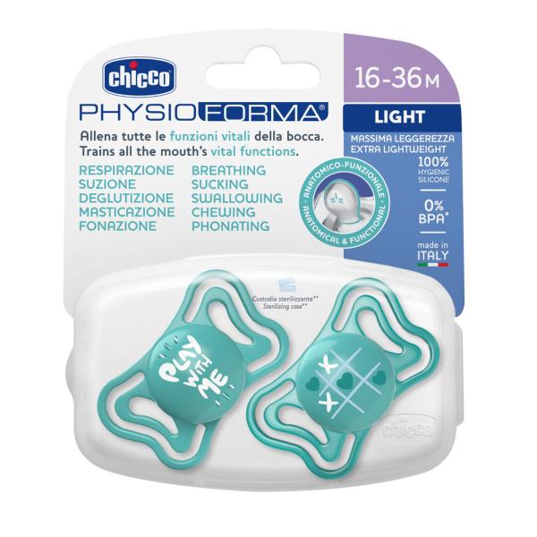 CHICCO Dudlík Physio Light silikonový chlapec16-36m, 2 ks (obrázek 4)