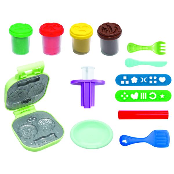 Veselá plastelína burger 4x56g