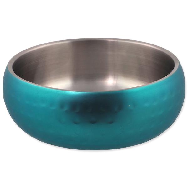 Miska Dog Fantasy s dvojitou stenou tyrkysová 12cm, 376ml