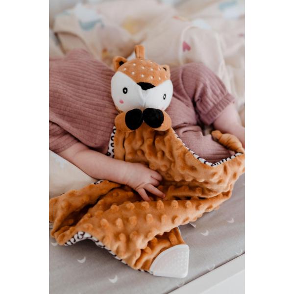 Srnka babyted, uspávač kousátko, chrastítko plyš 25x25cm