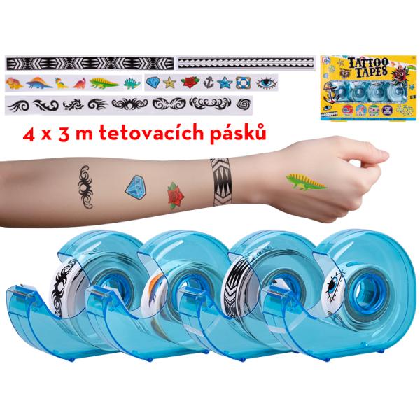 Lepicí pásky s tetováním 4ks v krabičce