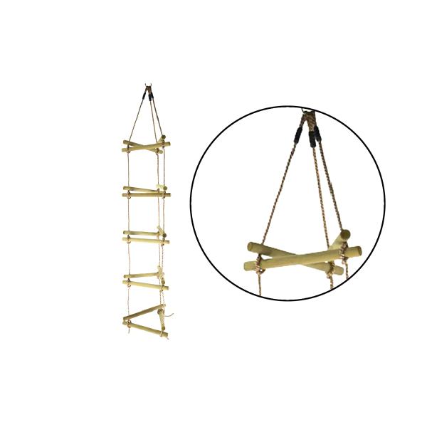 Lanový žebřík dřevěný trojhran 1,9m (obrázek 3)