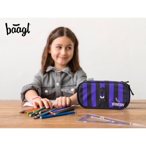 BAAGL Školní penál etui Wednesday (obrázek 6)