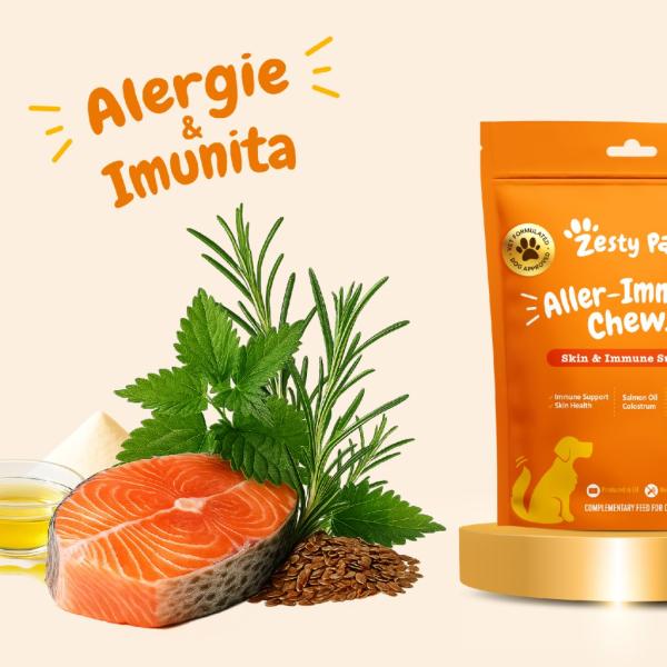 Zesty Paws Allergy & Immunity Chews (60 ks) – funkční doplněk stravy pro psy na podporu
