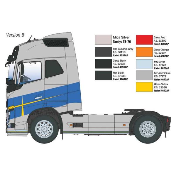 Model Kit truck 3970 - Volvo FH16 Medium Roof (1:24) (obrázek 6)