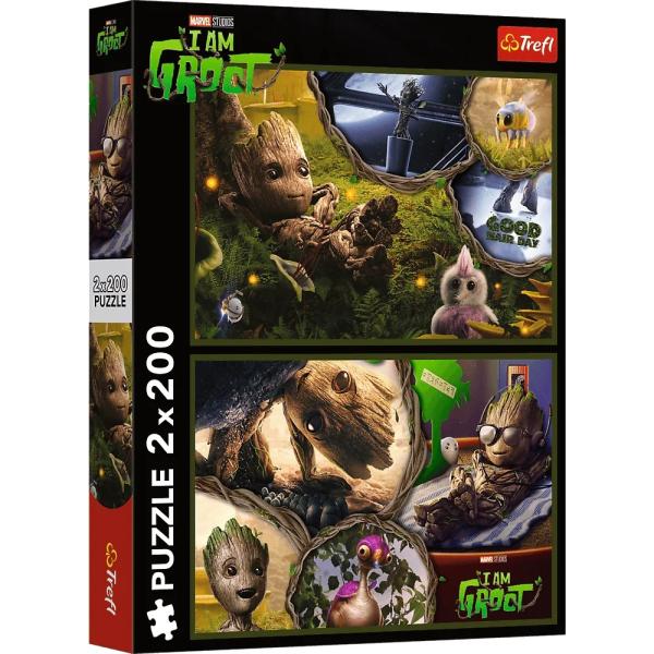 Trefl Puzzle Marvel 2 x 200 dílků Groot