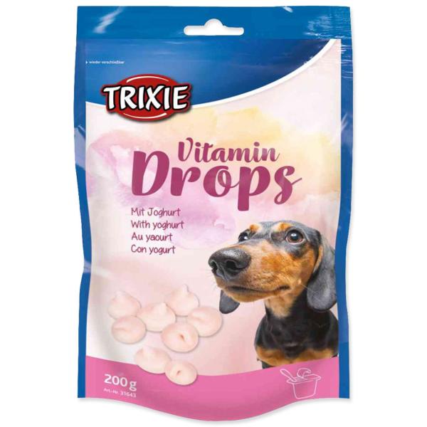 Pochoutka Trixie Dropsy vitamínové s jogurtem 200g