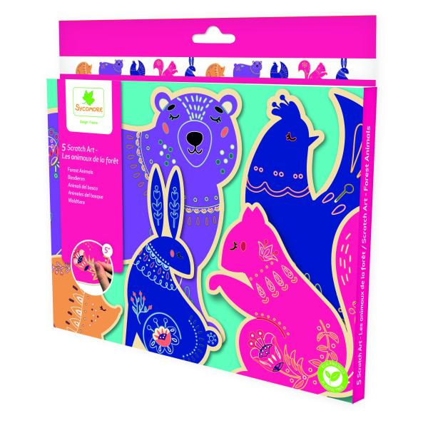 Sycomore Scratch Art - vyškrabávanie - lesné zvieratká