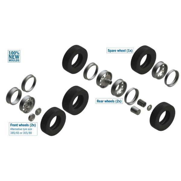 Model Kit doplňky 3909 – EUROPEAN TYRES and RIMS (1:24)