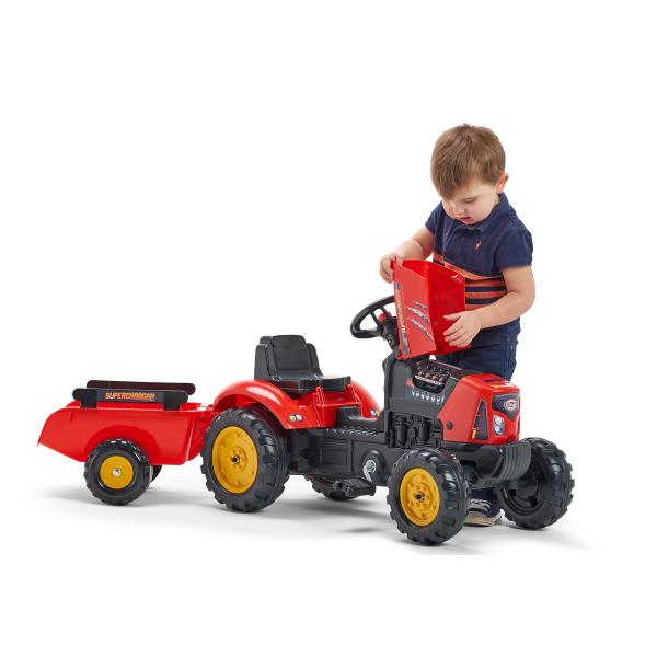 Falk Šlapací traktor 2030AB SuperCharger s vlečkou a otevírací kapotou (obrázek 3)