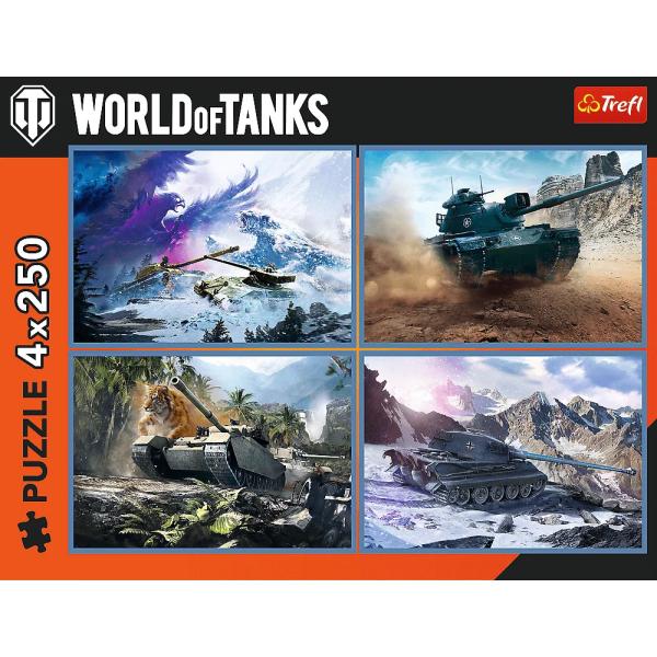 Trefl Puzzle 4×250 – World of Tanks
