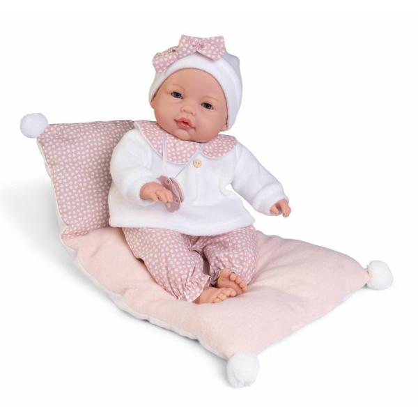 Antonio Juan 14363 BIMBA – mrkající panenka se zvuky a měkkým látkovým tělem – 37 cm