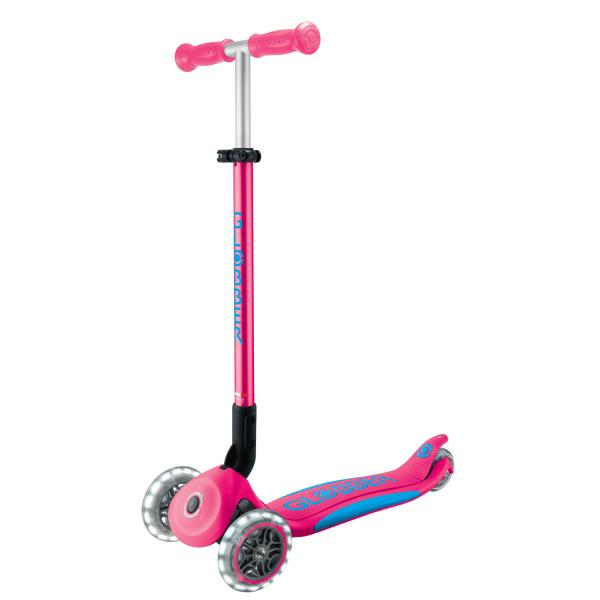 Globber dětská skládací koloběžka Elite Lights Fuchsia (obrázek 5)