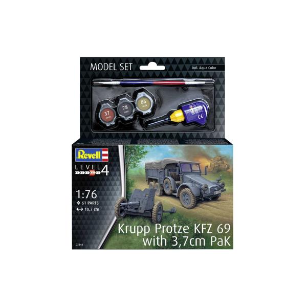 ModelSet military 63344 - Krupp Protze Kfz 69 s 3,7cm Pak (1:76) (obrázek 3)