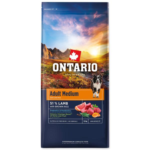 Krmivo Ontario Adult Medium Lamb & Brown Rice 12kg (obrázek 3)